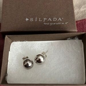Sterling silver Silpada ball earrings